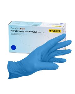 Comfort Blue Nitril Einweghandschuhe, 0.07mm
