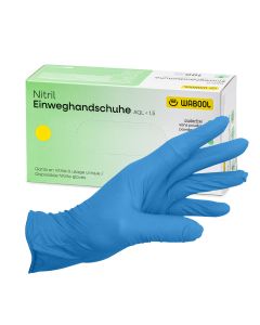 Nitril Einweghandschuhe Wabool, 0.12mm blau