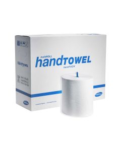 Produktbild des 1-lagigen Hagleitner Papierhandtuchrollen Recycling im Karton à 5 Rollen.