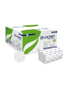 Z-Falz Papierhandtücher "Lucart Eco 20 Recycling", 2-lagig