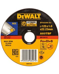 DeWalt Trennscheibe Edelstahl, flach 125 mm /N
