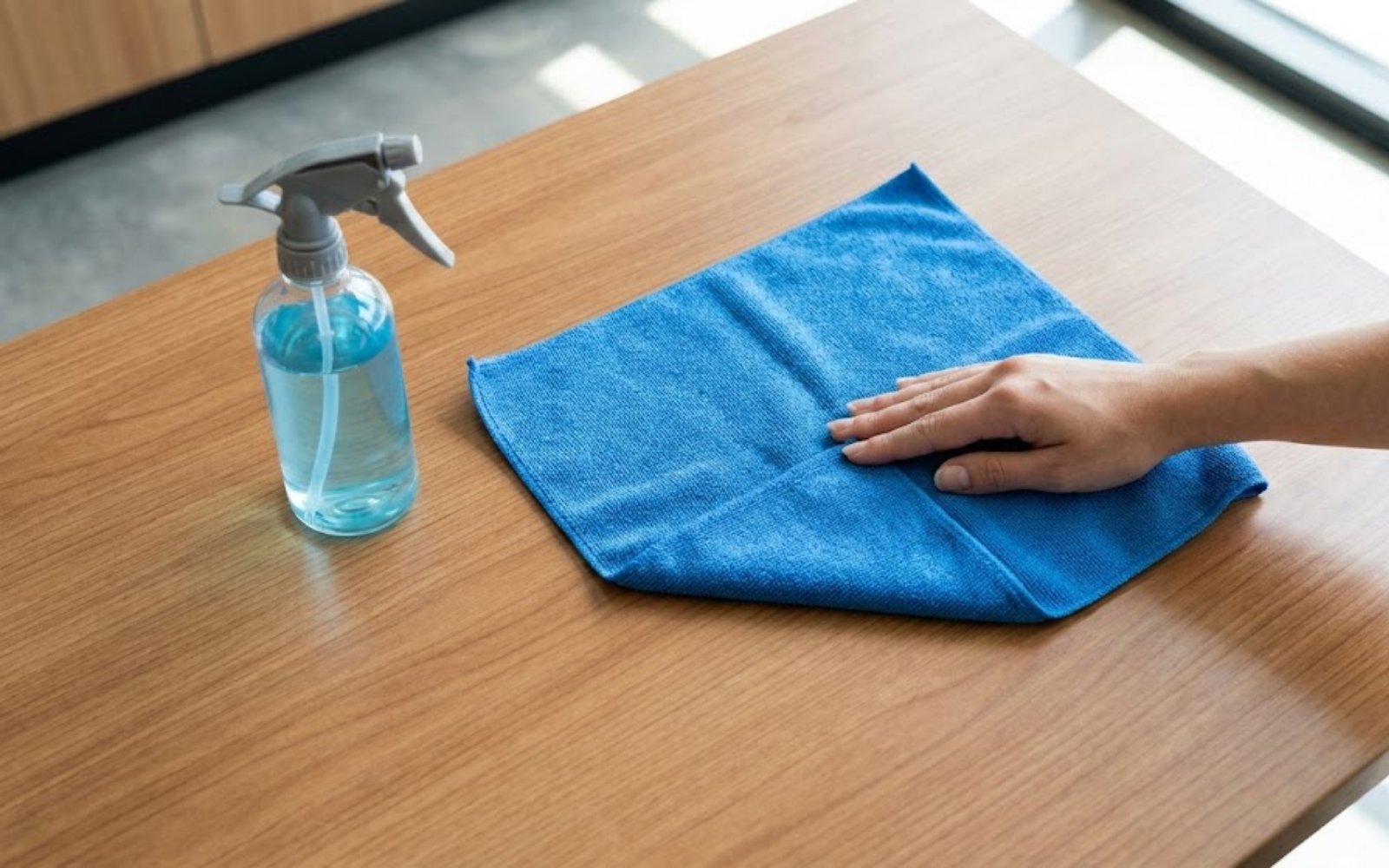 Reinigen nach der Tuchfaltmethode