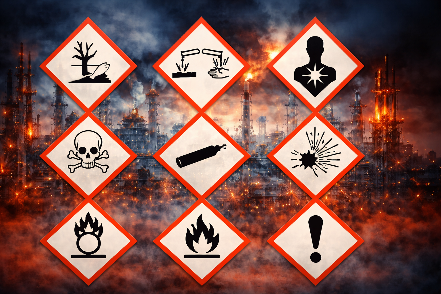 Übersicht Gefahrensymbole